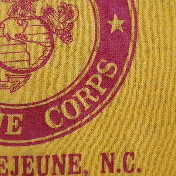 Vintage US-Marine Crop Shirt Womens S/M 18x15 USMC Camp-Lejeune - Picture 10 of 14